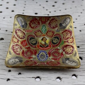 2 pieces bowl plate for serving, organizing or as an ashtray 80s coaster plate colorful pattern