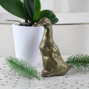 Vintage brass duck very nice mid century designer decoration piece handmade