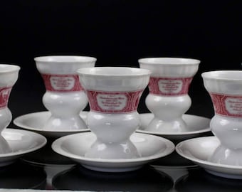 Rüdesheimer Tasse  24 Teilig Heinrich Porzellan mit Untertasse Pharisäer Kaffee Becher Asbach Uralt Villeroy and Boch
