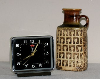 Vintage clock Mechanical movement Polaris Mid Century 60s table clock fireplace clock works perfectly ! alarm clock