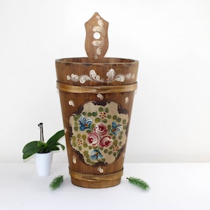 Umbrella Stand Umbrella Holder Wood Bavarian Alps Hallway Furniture Precious Handcraft Vintage