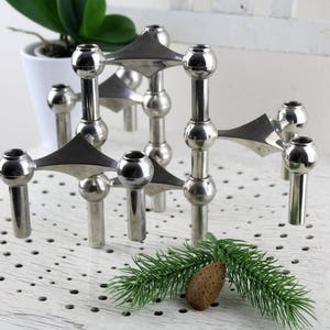 Vintage. BMF 10 Pieces Candlestick Candle Holder Mid Century Nail Stick Candle Holder image 3