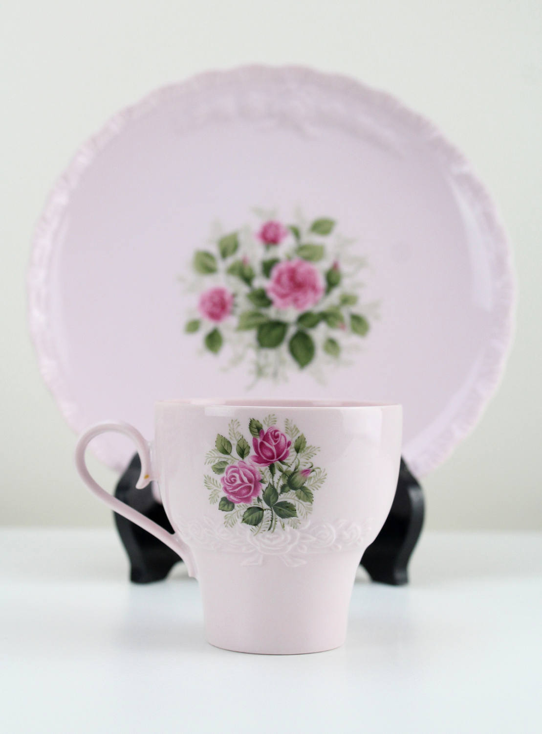 Pink Porcelain Set 21 Pieces for 6 People Precious Hutschenreuther