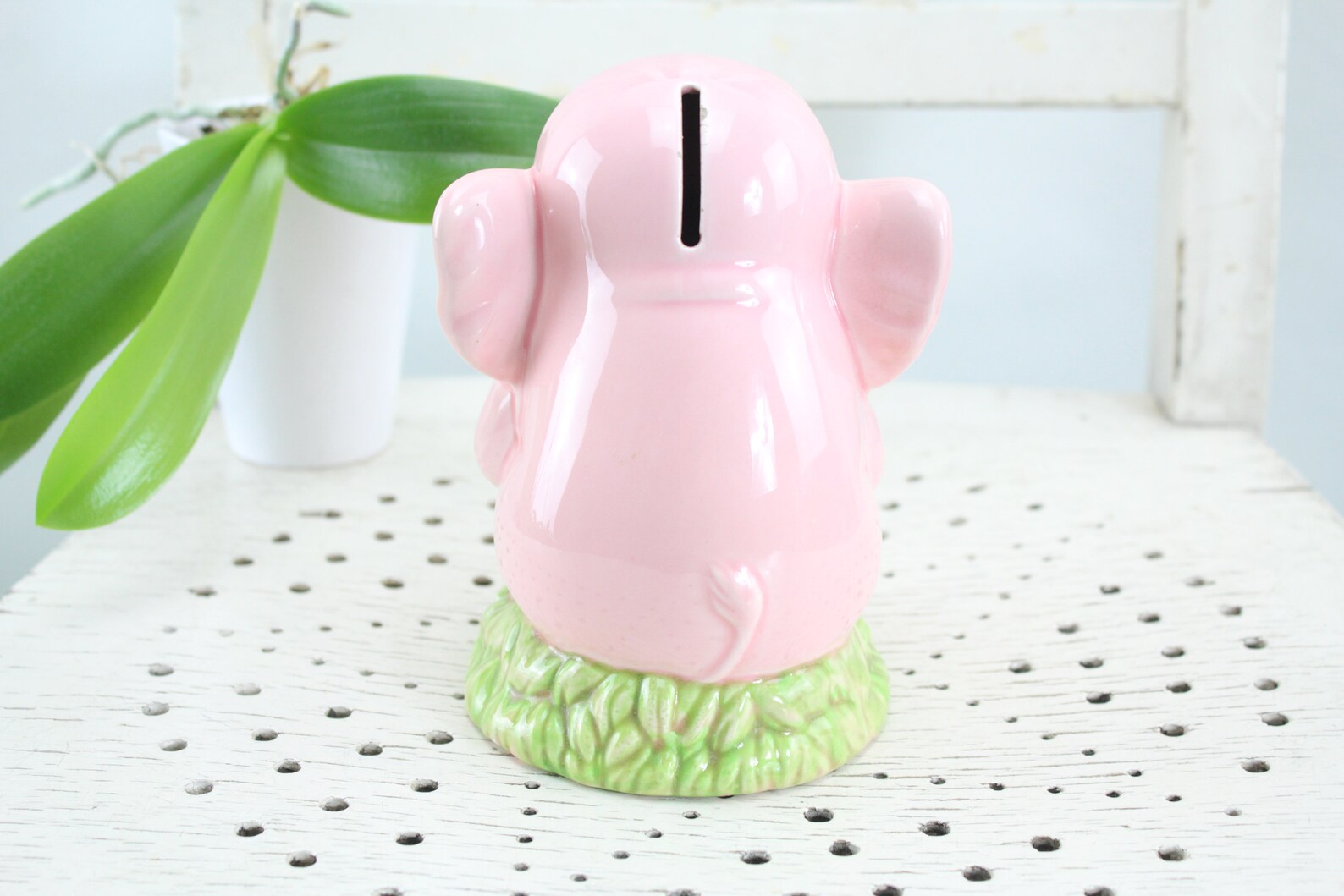 Vintage. Elephant Money Box Porcelain Piggy Bank Vintage Etsy