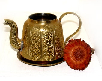 Vintage  brass jug very old Art Nouveau Handmade Antique Pieces