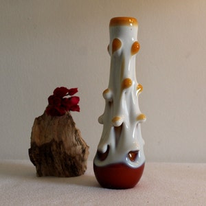 Mid Century Vase Prokuplje Yugoslavia Vase made of glass flower vase