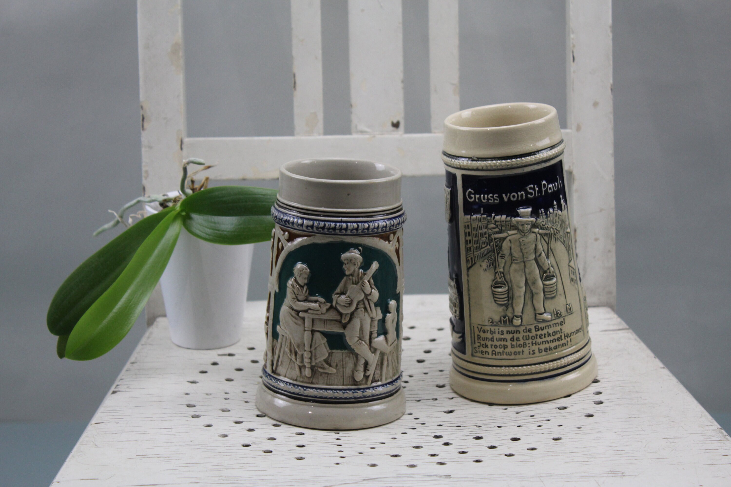 Beer Mug 2 Pieces Collectible Ceramic Porcelain Beer Mug Set - Etsy