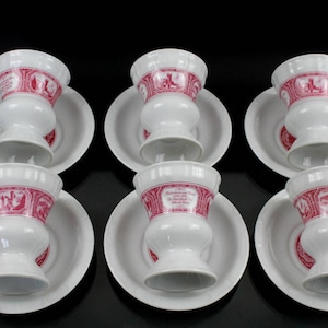 Set 24 pieces Rüdesheimer cup Heinrich porcelain with saucer Pharisäer coffee mug Asbach Uralt