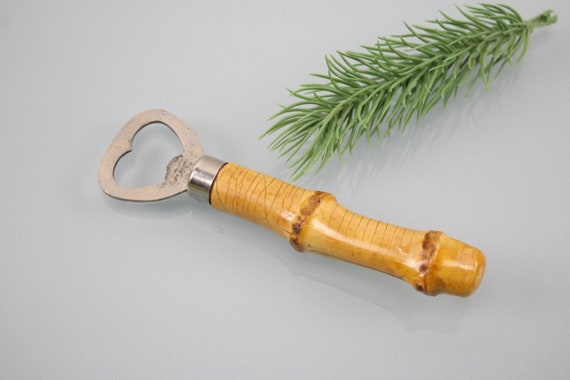 Vintage Handgemachter Flaschenffner Korkenzieher aus Bambus und Metall -  Etsy.de