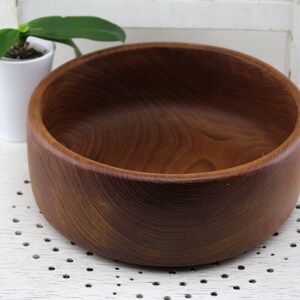 Mid Century Walnut Wood Bowl Table Decoration 60s Very Precious Piece Handmade Made in Denmark image 3