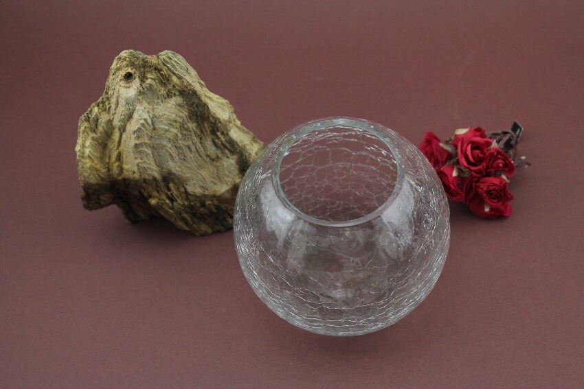 ヴィンテージの割れたガラスの花瓶 - 1960年代ミッドセンチュリーの