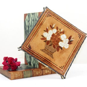 Serving Plate Stand Tile Antique Tile Collector&#39;s Item 60s