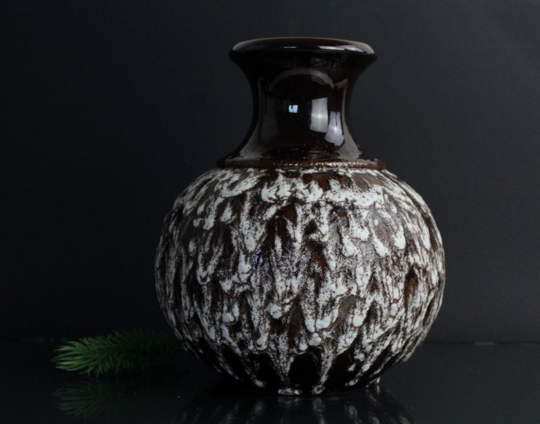 Vase Fat Lava NR 66 25 Ceramic Handmade 60s Flower Vase Ceramic Table Decoration Collector's