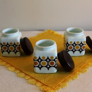 Vintage. 5 Pieces Gorgeous Porcelain Container from the 50s Mid Century Rockabilly Furniture and Decoration image 3
