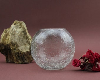 ヴィンテージの割れたガラスの花瓶 - 1960年代ミッドセンチュリーの