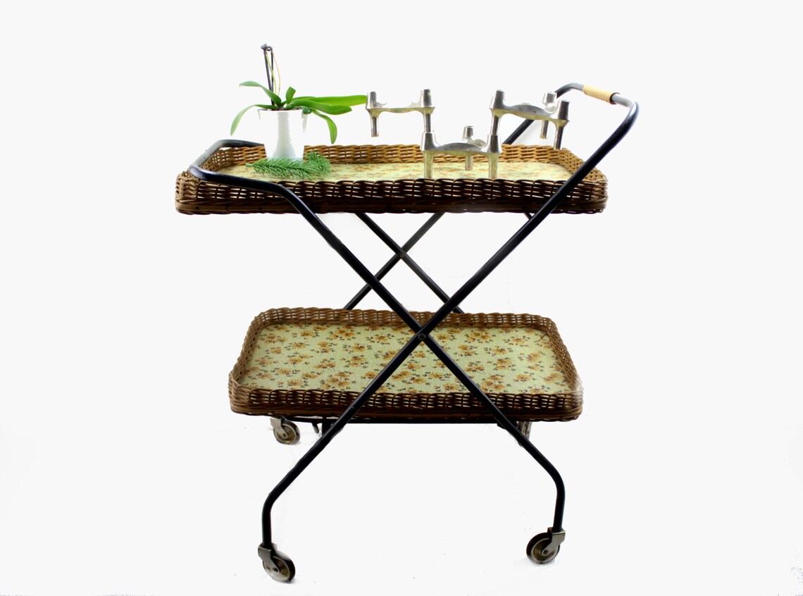 Tea Coffee Trolley Side Table Serving Trolley End 50s Vintage Etsy