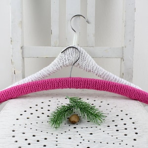 2 pieces of retro coat hangers from the 50s with fabric cover handmade mid century knitted