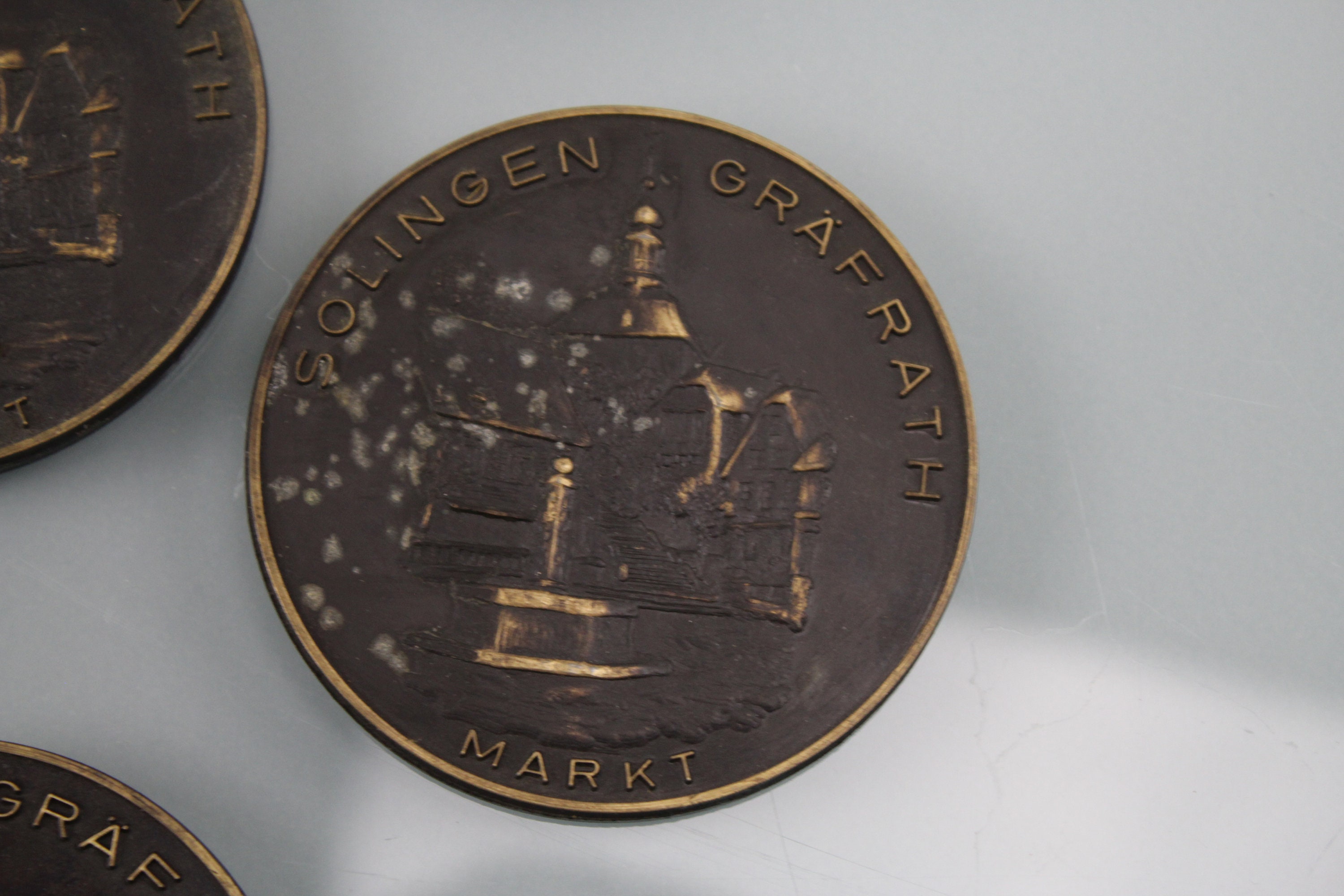 7 Piece Coaster Set 50s Bronze Coasters Serving Glasses Coasters - Etsy
