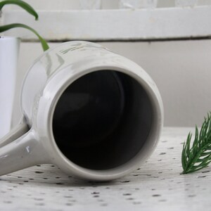 Vintage beer mug flower pattern ceramic handmade 0.5 liter image 5
