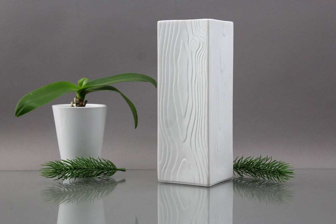 Seltmann Weiden White Biscuit Vase Porcelain Vase Rose Vase Tulip Vase