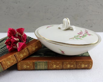 Vintage. Antique porcelain bowl with lid Antique Bavaria porcelain candy bowl biscuit bowl handmade