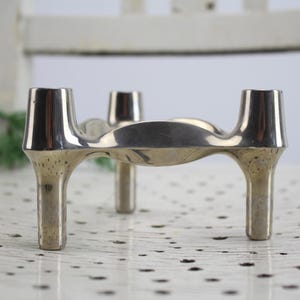 Vintage 1960s BMF kandelaar kaarsenhouder Mid Century Nagel kaarsenhouder plug-in kaarsenhouder