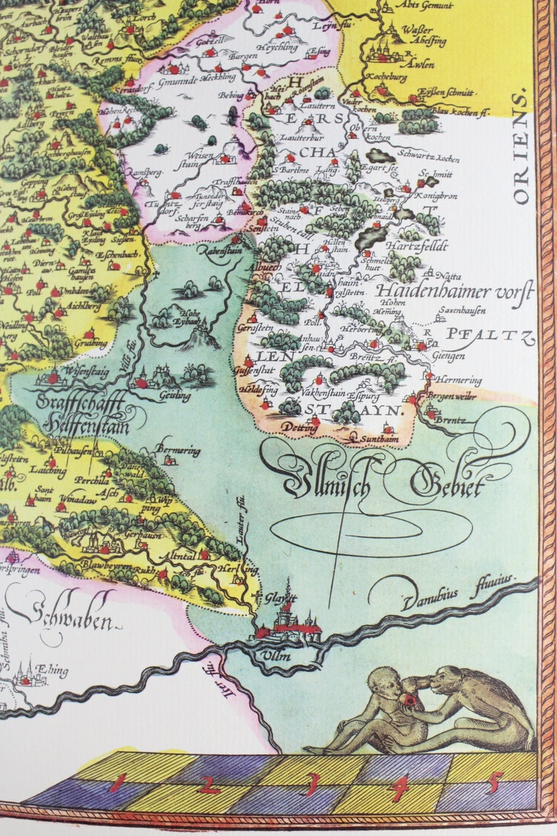 Old Map Wall Picture to Fold Vintage Antique Maps European Maps