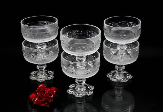 60年代のヴィンテージガラス製アイスクリームカップ6個セット - Etsy 日本