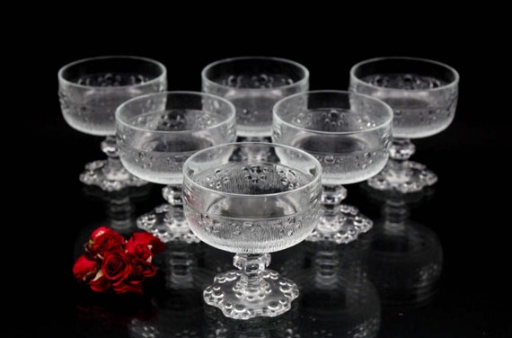 60年代のヴィンテージガラス製アイスクリームカップ6個セット - Etsy 日本