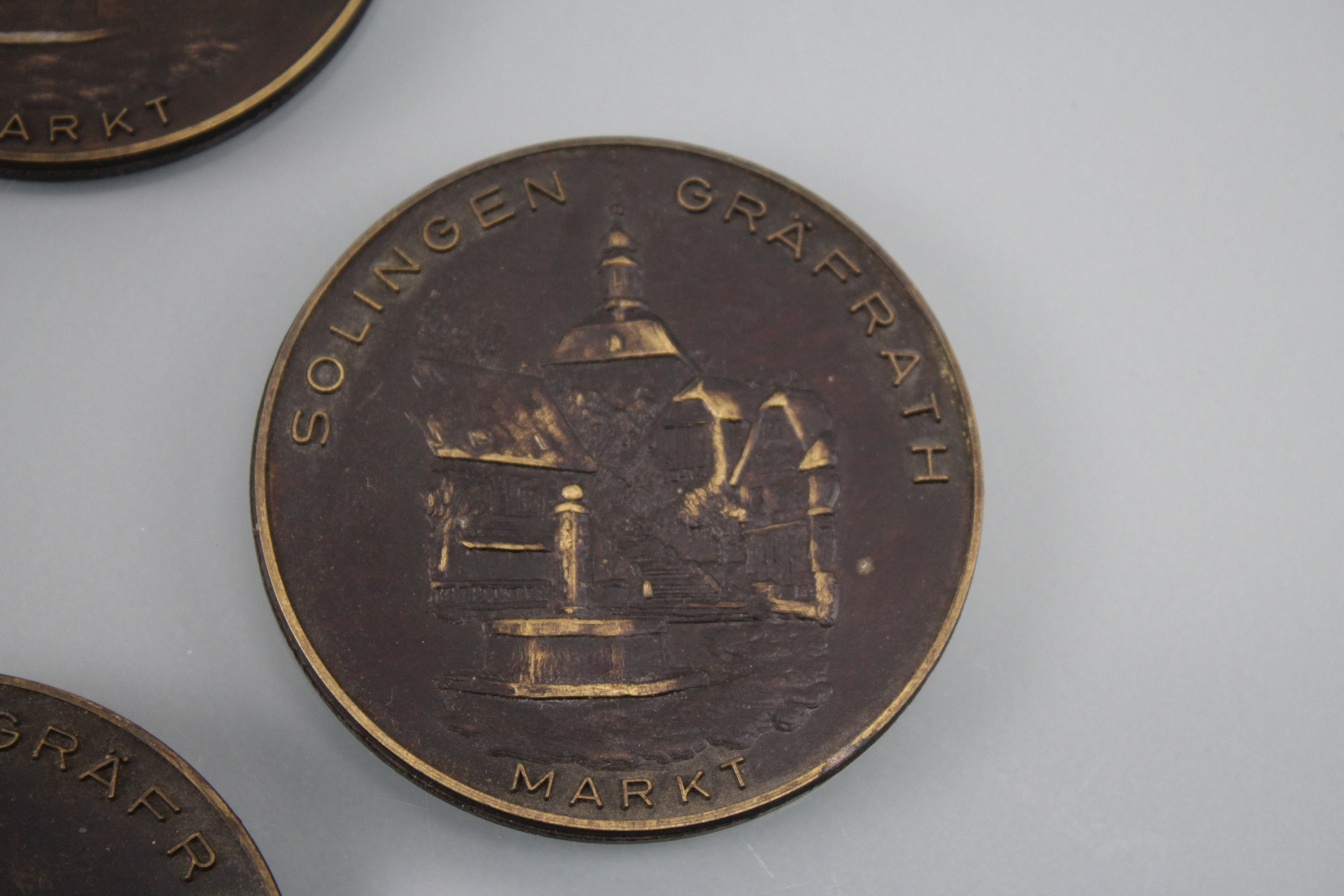 7 Piece Coaster Set 50s Bronze Coasters Serving Glasses Coasters - Etsy