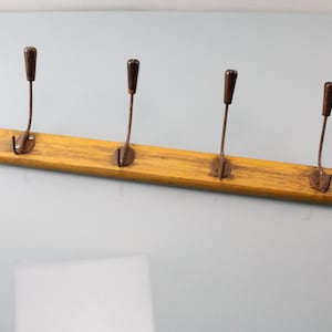 Hanging wardrobe 50s design rockabilly furniture vintage wood with hooks mid century DDR furniture white