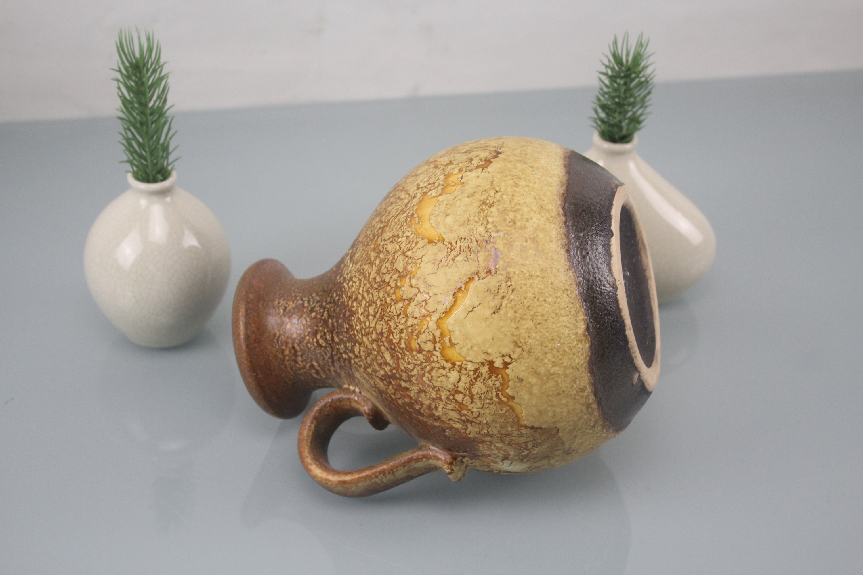 Vintage Ceramic Fat Lava Scheurich Vase 495-20 Mid Century