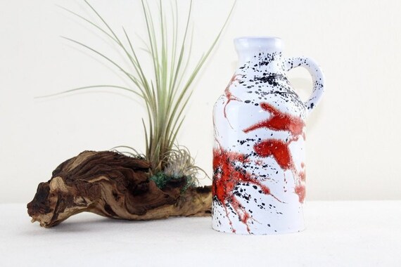 Vintage Fat Lava Flower Vase Ceramic Handmade 70s Scheurich Vintage Fat Lava Flower Vase Ceramic Handmade 70s Scheurich