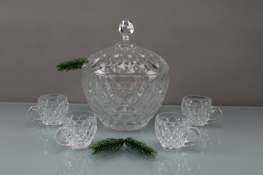 Vintage. Crystal Bowle Set 5 Pieces Bowling Pot Rum Pot Etsy