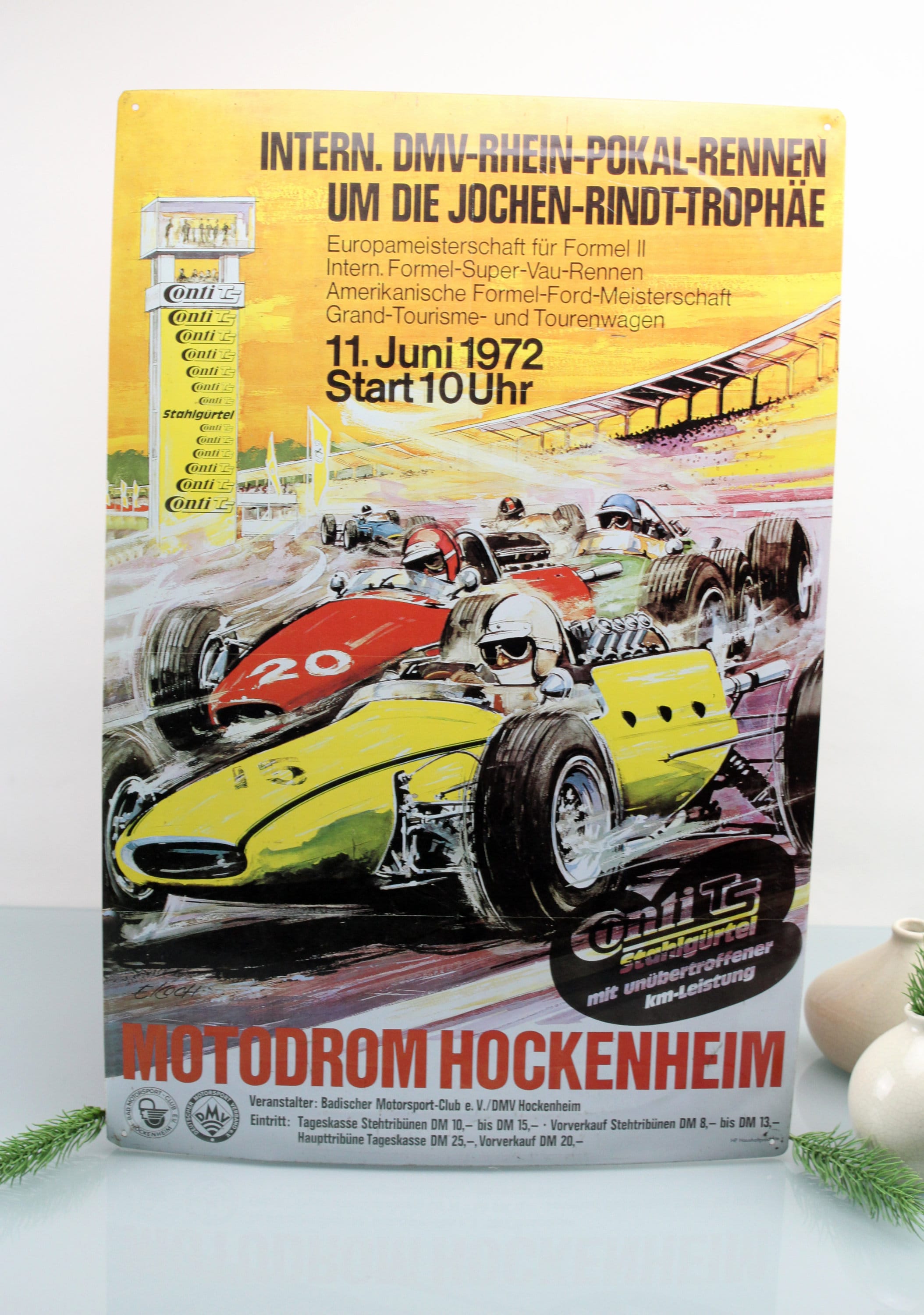 広告サイン ドイツ競馬場モトドローム ホッケンハイム 1972 ヨッヘン 