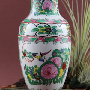 Vintage JingDeZhen Porcelain Vase Set Hand Paint Made in China Precious Piece Flower Vase image 2