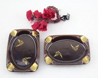 Vintage. Scheurich Ceramic Ashtray Mid Century 60s Styles Original Butterflies Very Rare!