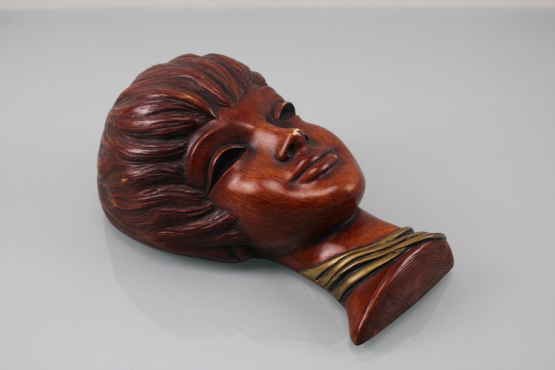 Vintage, Mid Century Pop Art 60s Achatite Wall Decoration Women Head to