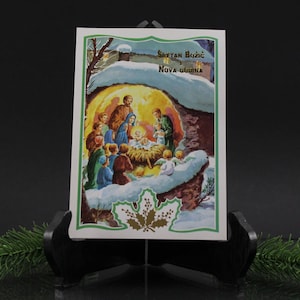 Postkarte 50er Jahre Weihnachtskarte Frohe Weihnachten Grußkarte Dekoration