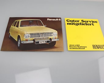 Folder / Brochure Renault R 6 Status 1968 Vintage Krant Tijdschrift Auto Zeldzame Tijdschriften ( Duits )