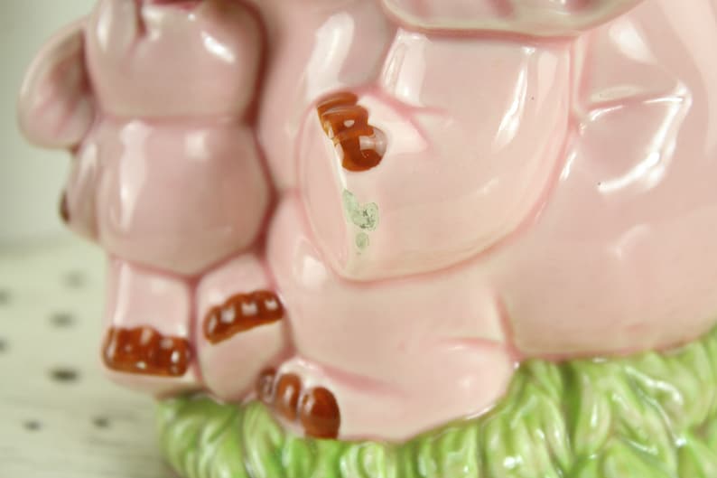 Elephant Money Box Porcelain Piggy Bank Vintage Display Case Figure