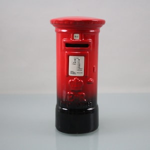 Post Office Money Box Porcelain English Vintage Ceramic Handmade Display Case Figure Money Box with Lid
