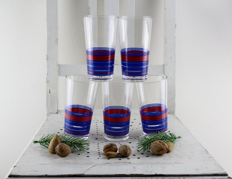 Yugoslavian Tradition Glasses National Drink GEMIST White Wine With Sparkling Water Set 5 Pieces