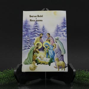 Postkarte 50er Jahre Weihnachtskarte Frohe Weihnachten Grußkarte Dekoration
