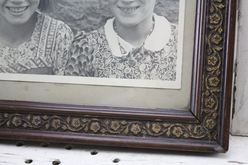 Vintage Antique Picture in Picture Frame Ca 1910 / 1920 Wooden Picture