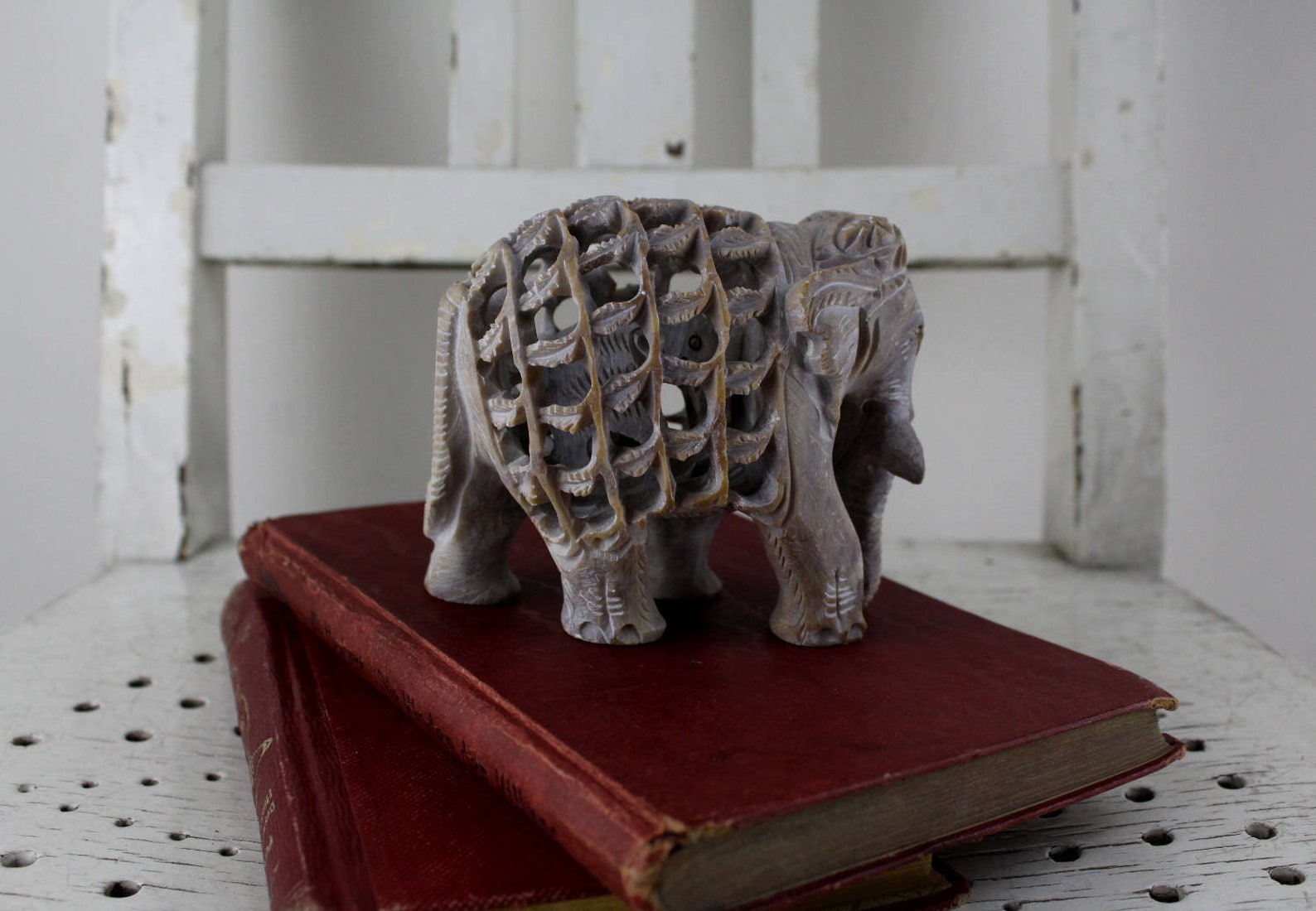 Vintage. Soapstone Elephant Figurine Mother With Child in Etsy