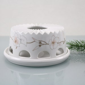 Teapot warmer white porcelain with white flower pattern Arzberg High-quality porcelain from Germany