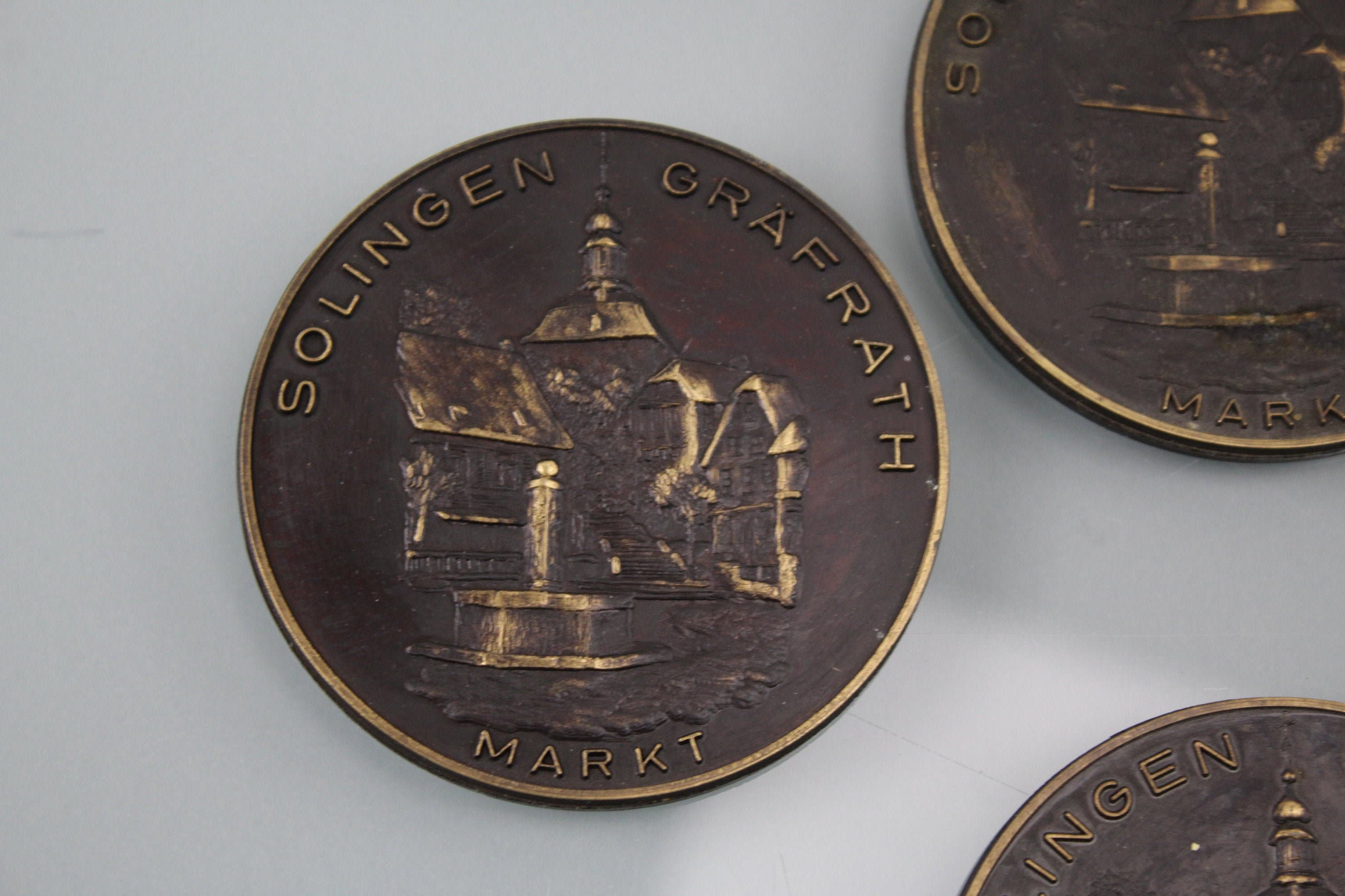 7 Piece Coaster Set 50s Bronze Coasters Serving Glasses Coasters - Etsy