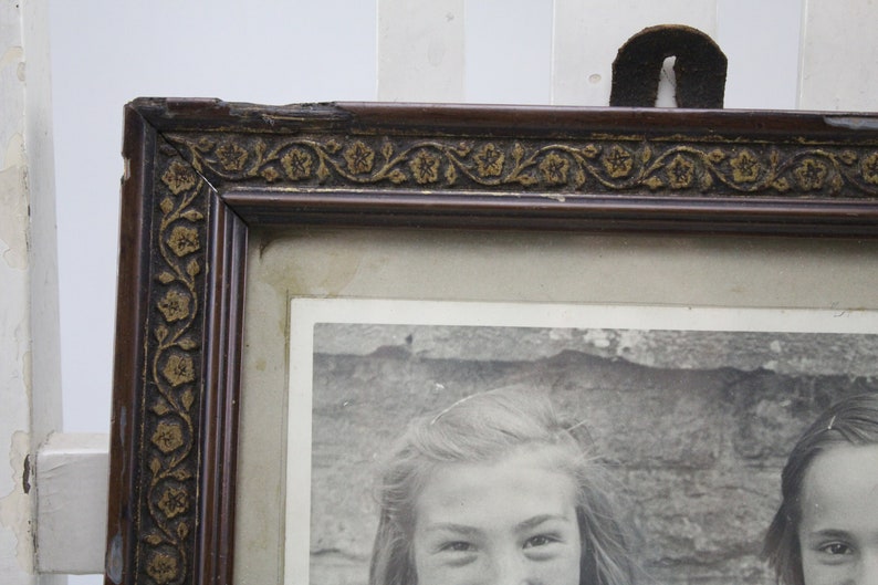 Vintage Antique Picture in Picture Frame Ca 1910 / 1920 Wooden Picture