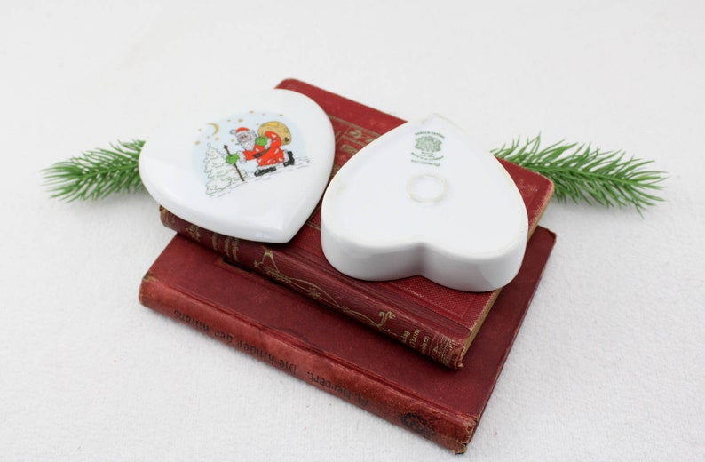 Gerold Tettau 7604/1 Heart Tin Storage Box Retro Ceramic Christmas